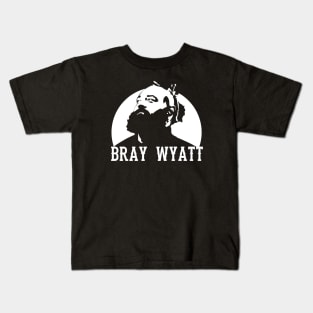 Bray Wyatt Black and White Design Kids T-Shirt